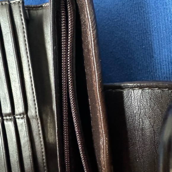 Coach Pleated Canvas Signature Wallet with Leather Trim - Picture 7 of 9